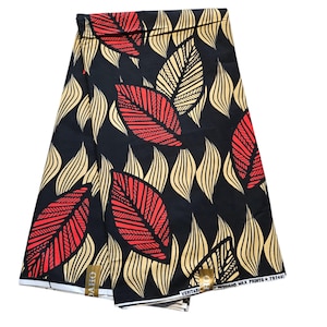 Black and Beige African Ankara Fabric, African Fabric by the yard, African Print Fabric, Ankara Fabric, Multicolor Fabric.