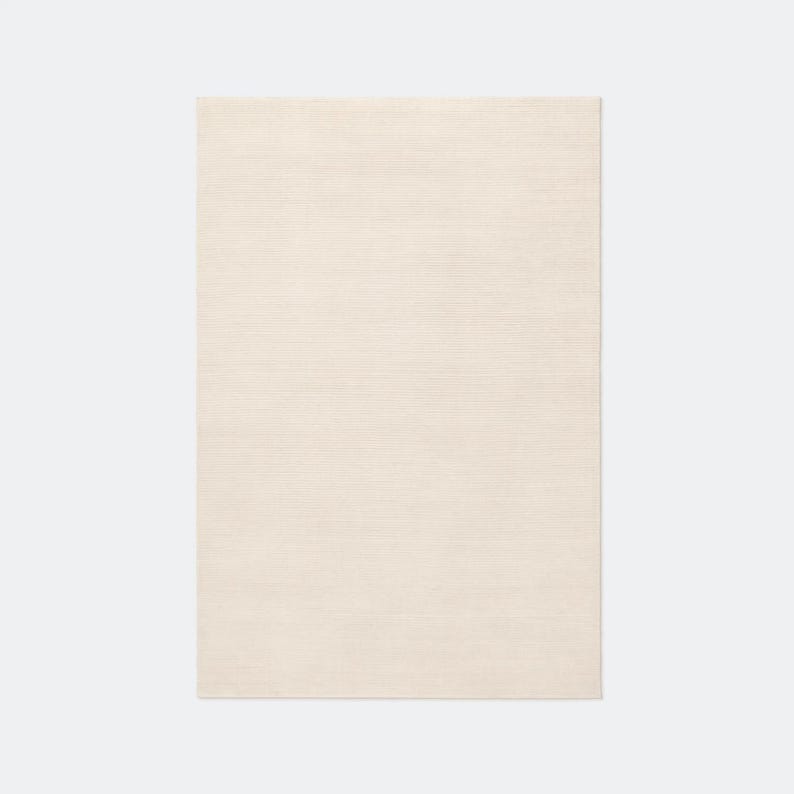 10x14 area rug Sky wool rug Carpets for bedroom Handwoven Wool Rug with Subtle Texture. Almond