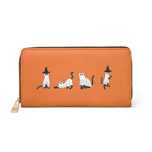 Ghost Kitty Zipper Wallet - Cute & Spooky with a Feline Twist