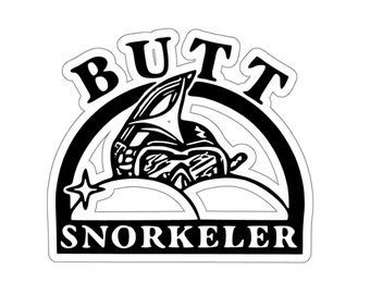 Butt Snorkeler Funny Sticker
