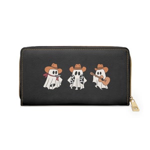 Western Ghosts Halloween Zipper Wallet