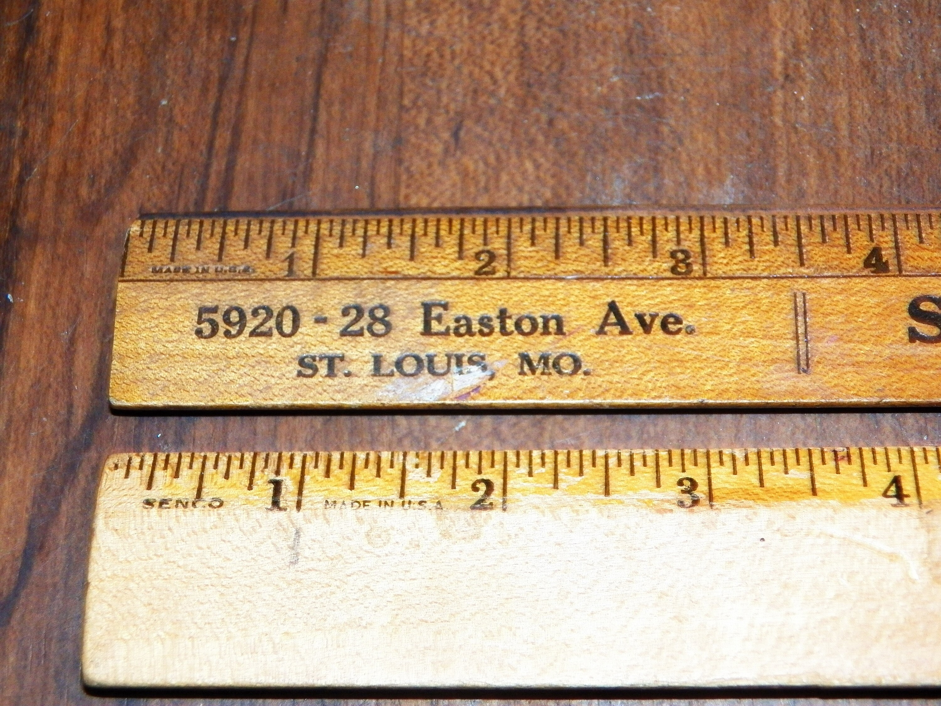 Louis Stone Ruler Vintage Wood Advertising 12
