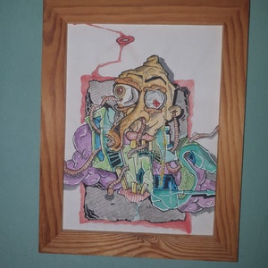 Loucura, Arte Original de Berlim, Papel gerahmt