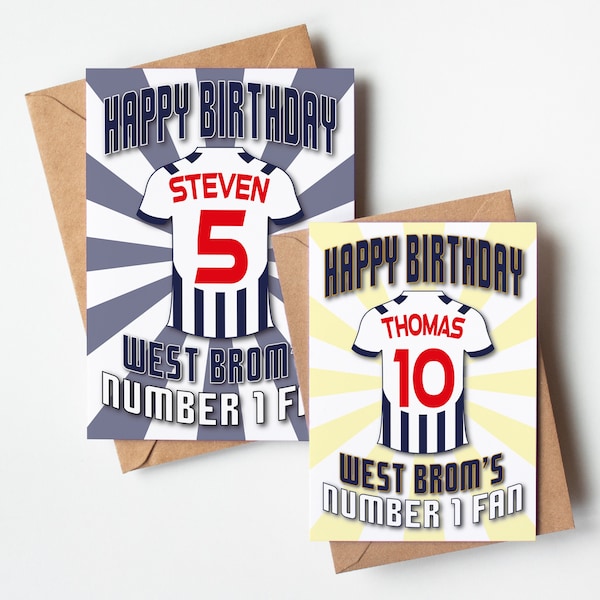 West Bromwich Birthday Card - Etsy UK