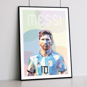 Lionel Messi Art Print: Contemporary Gloss Paper Poster