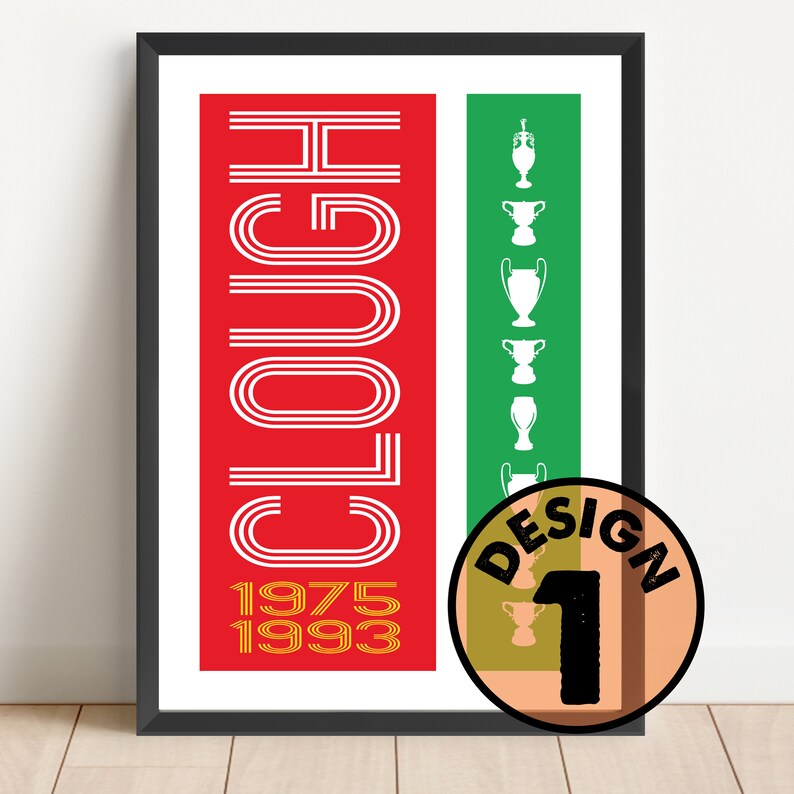 Brian Clough Nottingham Forest Manager Trophies Contemporary Print 3