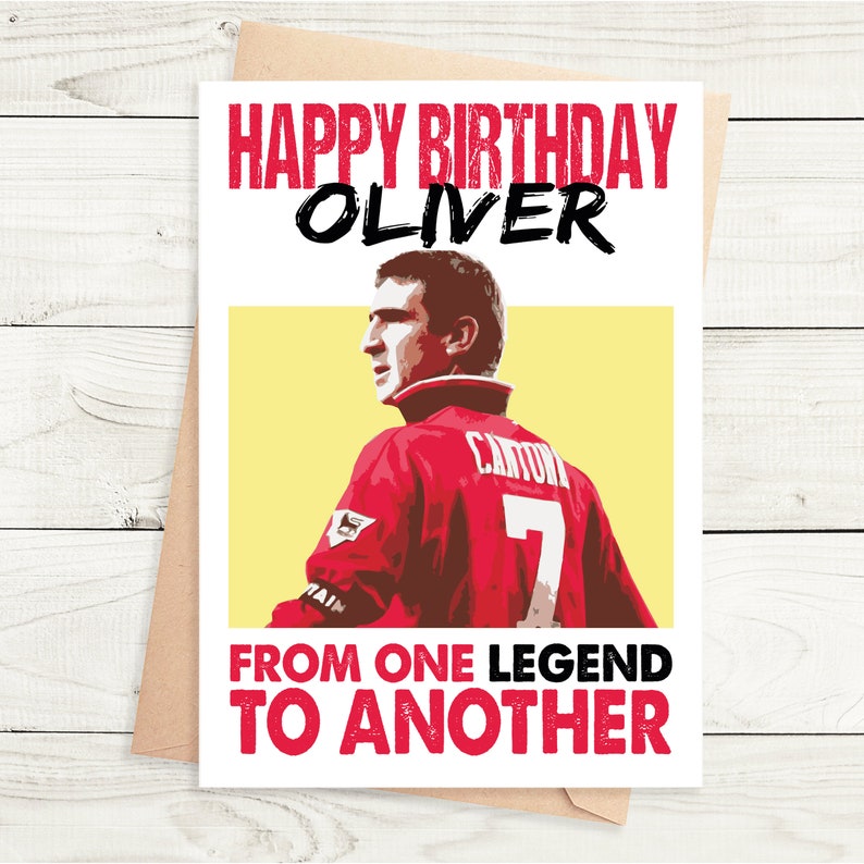 Eric Cantona Personalised Birthday Card Legend - Etsy UK