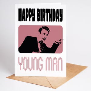 Brian Clough - carte d'anniversaire - forêt de Nottingham - comté de Derby - format A5 - carte texturée de qualité avec enveloppe kraft marron