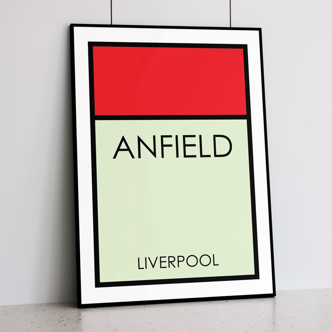 Anfield - Liverpool - Contemporary Art Print - Stadium Name Print ...