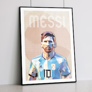 Lionel Messi Art Print: Contemporary Gloss Paper Poster