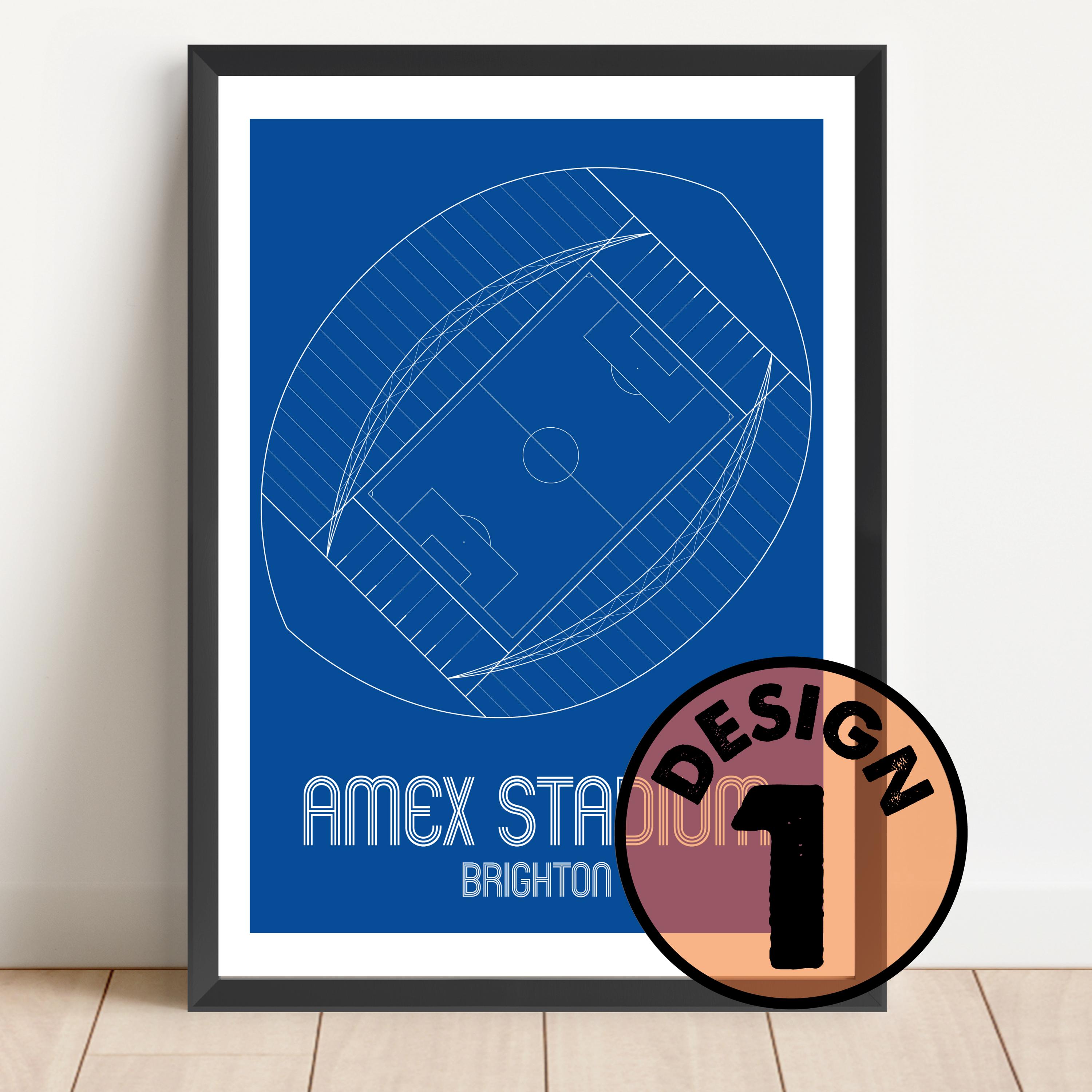 Amex Stadium Print: Brighton and Hove Albion, Contemporary Gloss