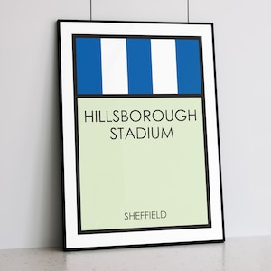 Hillsborough Stadium - Sheffield Wednesday - Contemporary Art Print - Stadium Name Print - Quality Print - A5 - A4 - A3 - 30x40cm (Portrait)