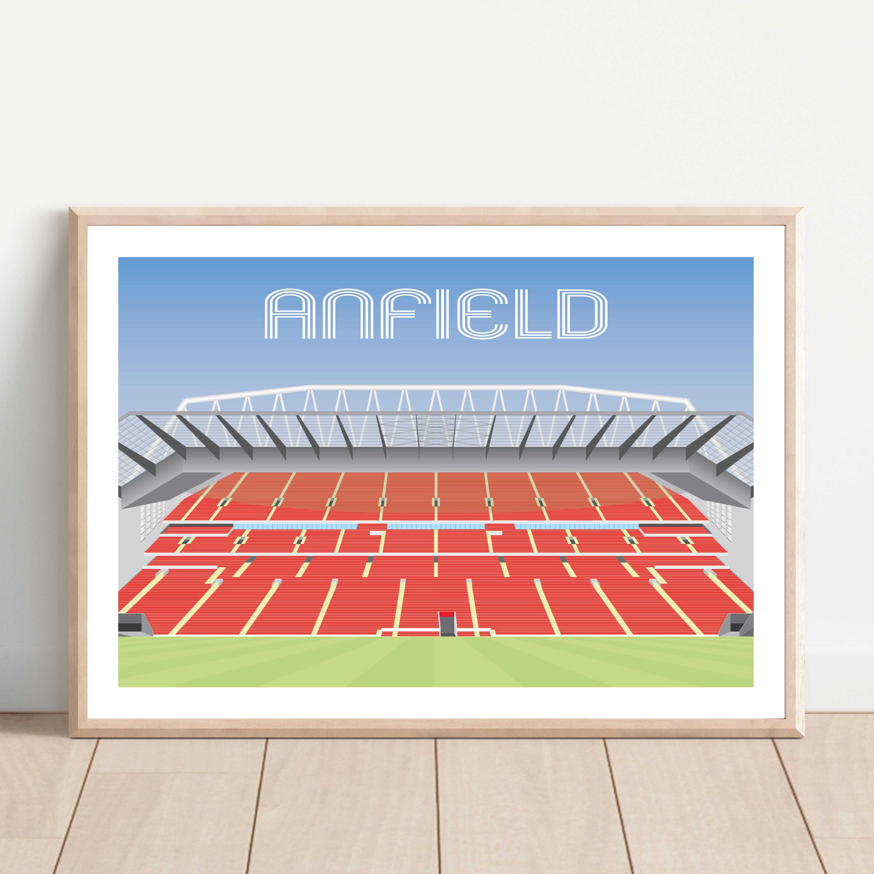 Anfield Stadium Art Print - Liverpool - Contemporary Design - Etsy