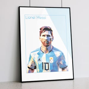 Lionel Messi Art Print: Contemporary Gloss Paper Poster