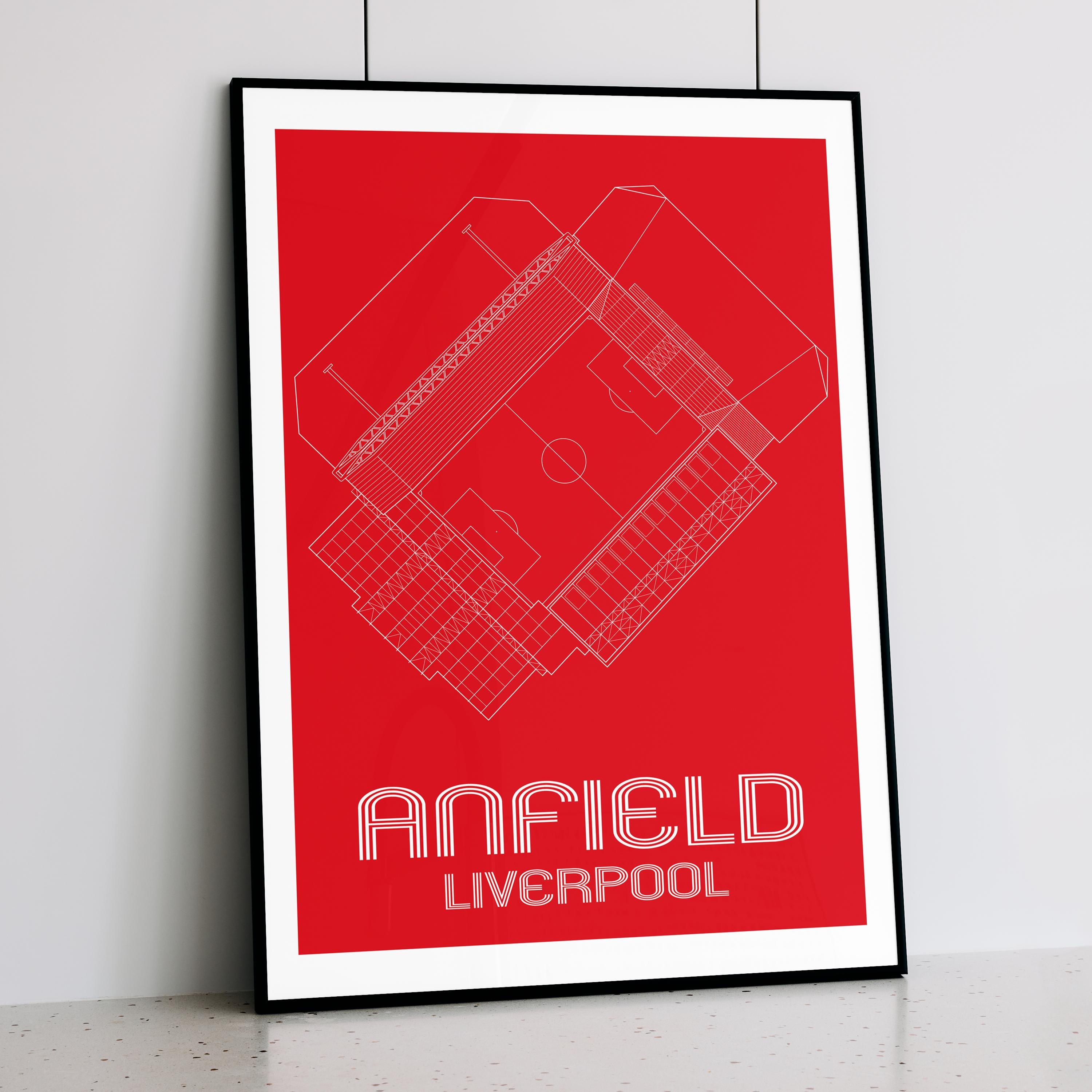 Liverpool - Anfield - Contemporary Stadium Print Design - Quality Gloss ...