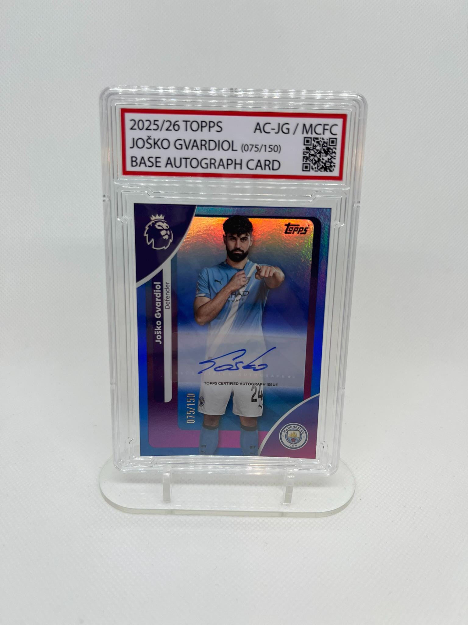 Josko Gvardiol Autograph Trading Card - Manchester City Topps