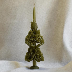 Oaxacan Floral Taper Large Candle &quot;Olivo&quot;
