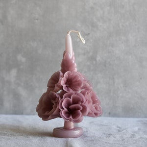 Vela cónica floral pequeña oaxaqueña