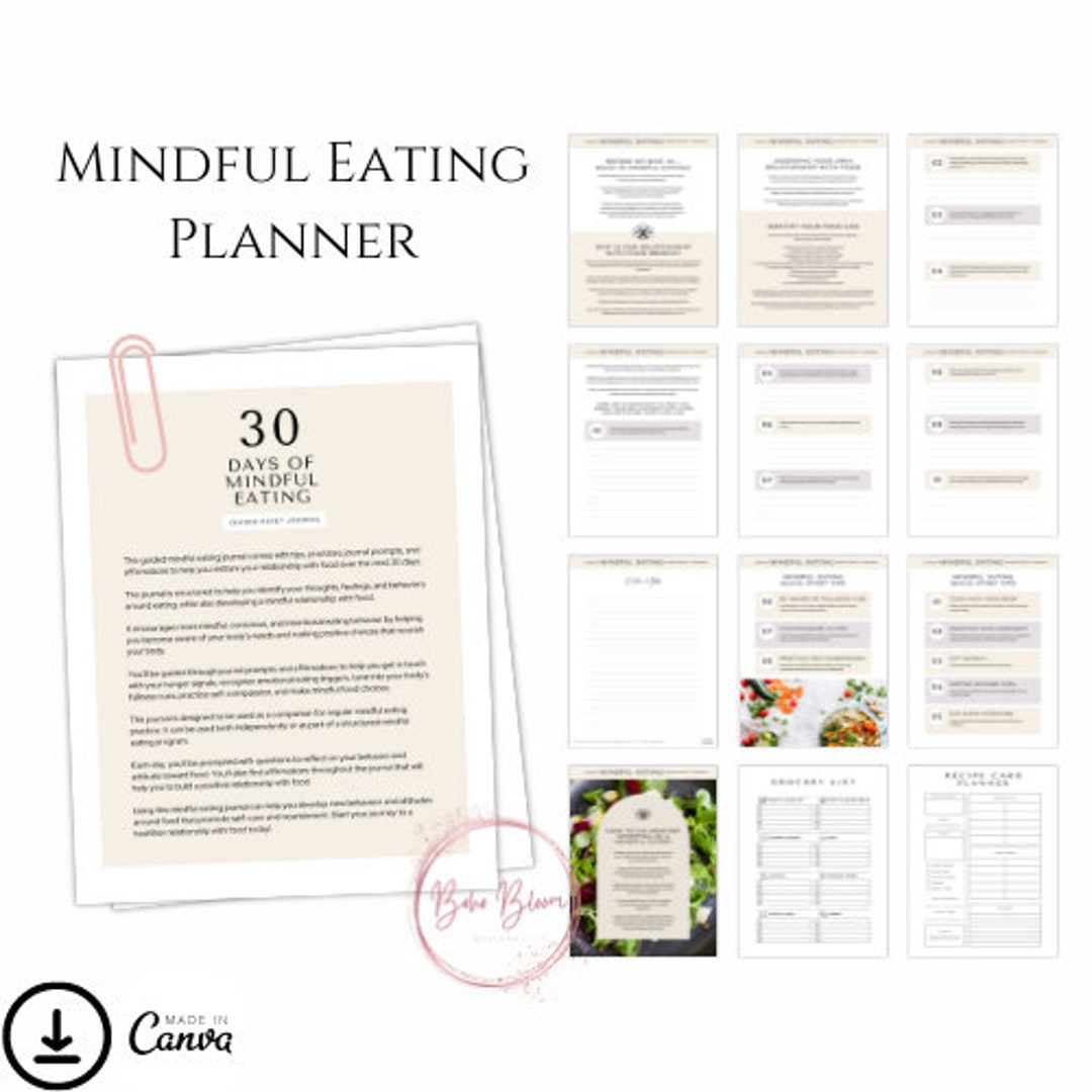 Instant Download Mindful Eating Intuitive Eating Pdf - Etsy