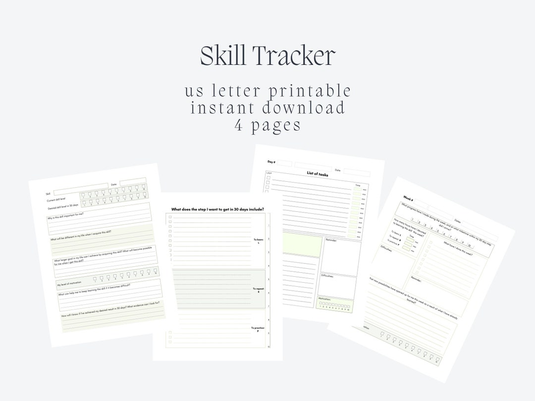 skill rack - daily test - inverted v pattern - string... Skill Tracker Self Care Checklist Planner Selfcare Journal Tracker ...