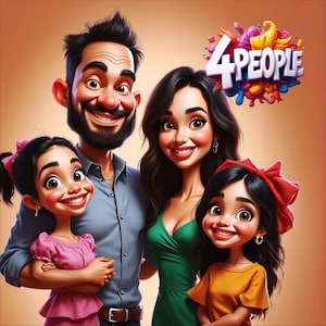 Custom Portrait Pixar, Valentines Gift,Pixar Style Portrait from Photo Personalized Cartoon Become a Pixar Character Digital Custom Portrait