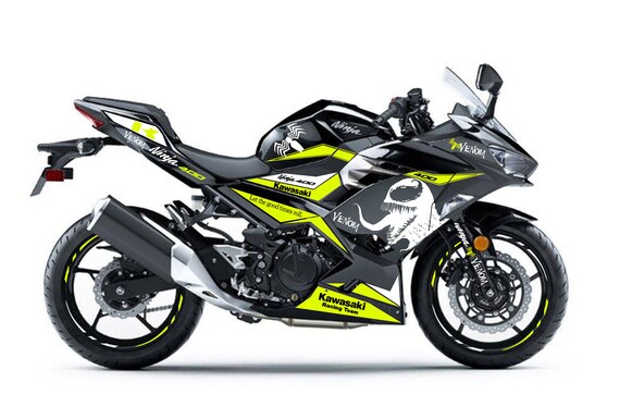 Kawasaki Ninja 400 Graphics Kit rider Black Edition 2017 2019 Etsy