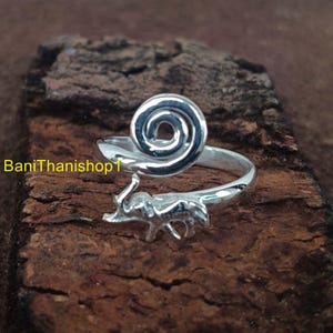 Elephant Band ring for woman,s,925 sterling silver ring,Elephant Good Luck Gift Religious Ring Gift for her,Thumb Ring New Design,adjustable