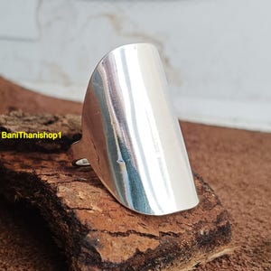 Large, Full Finger, Rings for Women, Wide,Big, Unique Big Ring Long Statement Ring,925 Sterling Silver ,Handmade Ring,Gift For Her,All Size