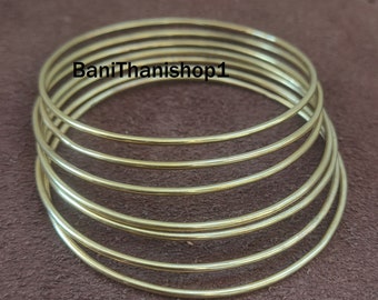 Solid Brass Bangle's Set of 7 Bangle, Women Item, Best friend gift, Indian Brass Bangle, Simple Bangles, Brass Jewellery