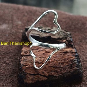Heart to Heart Ring,925 Sterling Silver Heart Ring,Promised Ring, Designer Ring,Perfect Ring For Gift,Handmade Ring,Dainty Ring,Gift for Her