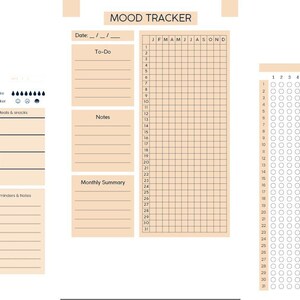 Downloadable Mood, Sleep and Daily trackers!