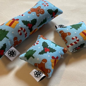 Catnip kicker and square cat toys | Stuffed toy for kitties | Catmint | Christmas pattern | Sets for pets