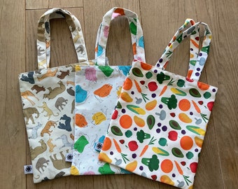 Wild animals pattern drawstring bag tote bag| Matching bags for the whole family | Match with your kid | Bags for children and toddlers| Set