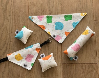 Catnip kicker and square pillows cat toys | Stuffed toy for kitties | Catmint  | The big five African animals pattern | Sets for pets