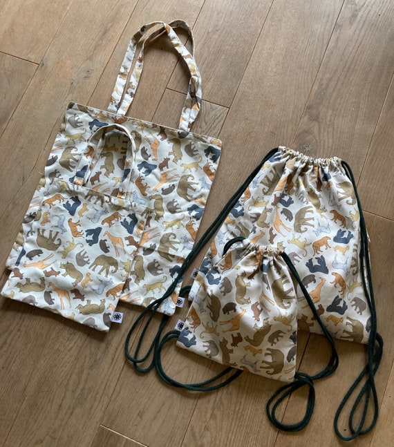 Animal drawstring bags shop