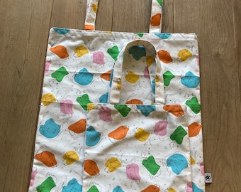 The big five pattern drawstring bag tote bag| Matching bags for the whole family | Match with your kid | Bags for children and toddlers| Set