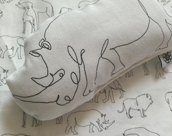 Stuffed animal toy rhino eco toy for kids toys rhino continues line pillow filled with kapok