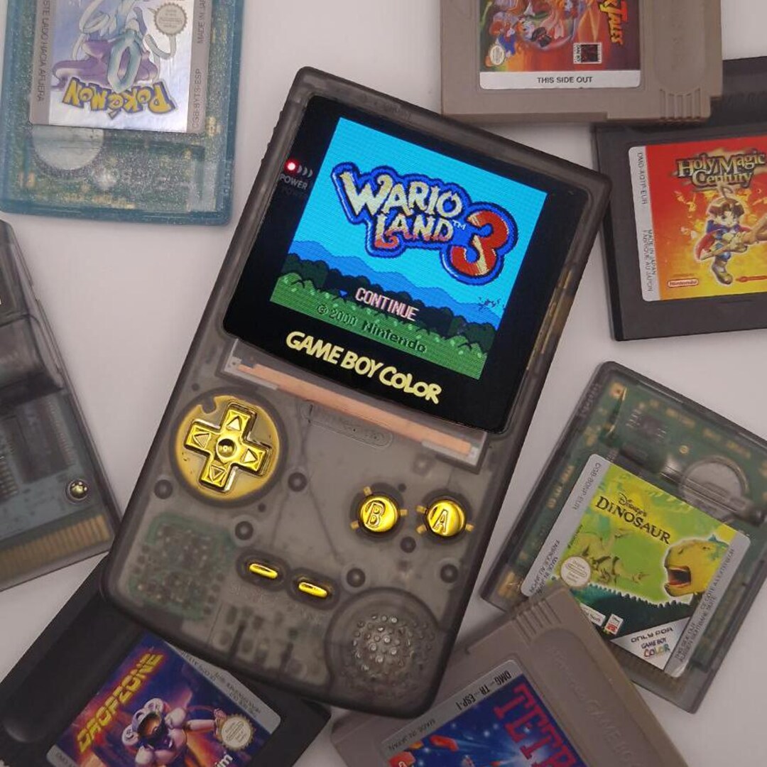 Game Boy Color Custom Mod "blackgold" Edition W/backlit Display ...