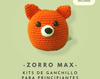 Crochet Kit for Beginners Zorro Max from The Snuglies - Basic Crochet Kit - Amigurumi Kit - DIY Craft Kit Gift