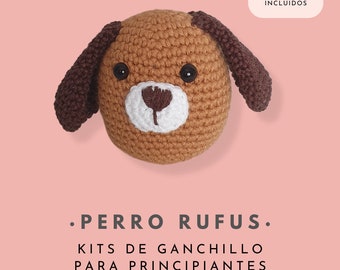 Crochet Kit for Beginners Rufus Dog from The Snuglies - Basic Crochet Kit - Amigurumi Kit - DIY Craft Kit Gift
