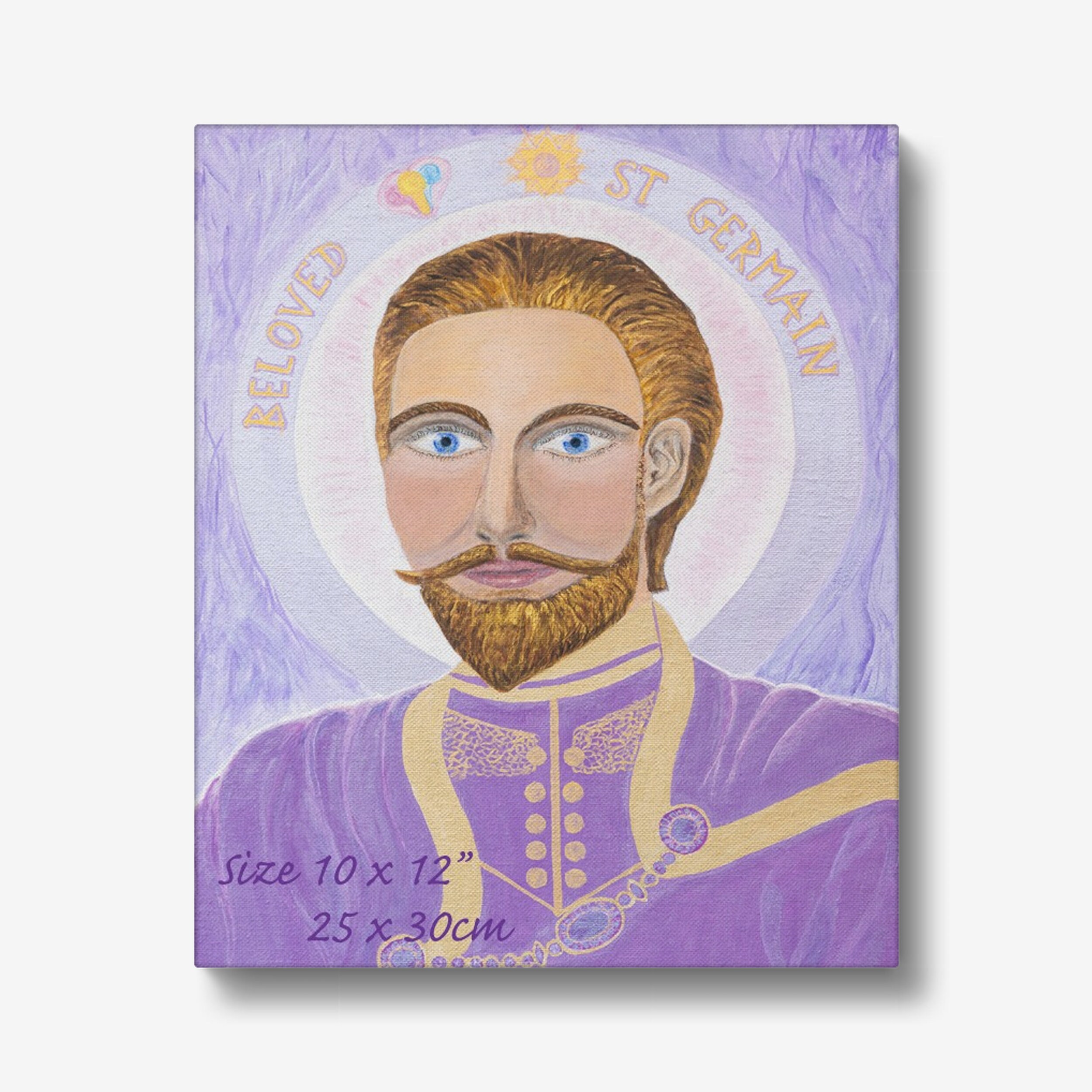 Ascended Master St Germain Canvas Print in 2 sizes | Spiritual Art | Spiritual Prints | Energy Healing | Spiritual Wall Art