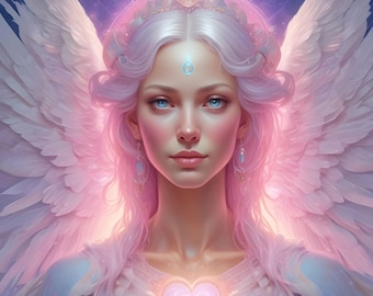 Archangel Chamuel Art: Angel of Love and Peace (Digital Art)