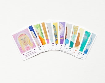 Ascended Master Mini Message Cards 1 Set of 12 | Spiritual Art | Spiritual Prints | Energy Healing | Spiritual Wall Art