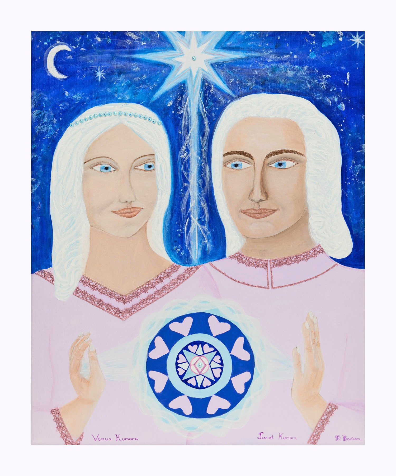 Sanat & Venus Kumara Art Print: Ascended Masters Altar Decor 5 X 6