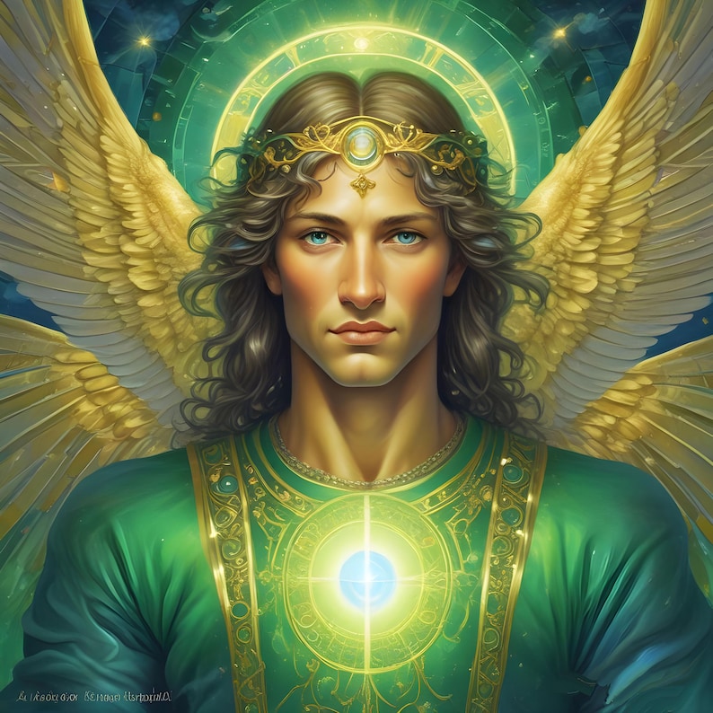 Archangel Raphael Digital Art: Healing Energy Print (digital Download ...