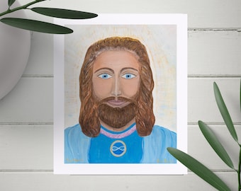 Kuthumi Ascended Master Art Print: Spiritual Altar Decor (5x6")