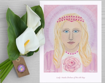 Lady Nada Art Print: Ascended Master Spiritual Wall Art (6x8)