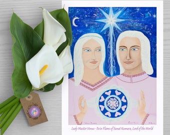 Sanat and Venus Kumara Art Print: Ascended Master Energy 6 x 8