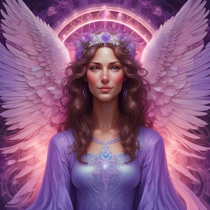 Arcángel Zadkiel / Perdón / Liberación del miedo y el juicio / Sanación de relaciones / Arte digital / Arte espiritual / Sanación espiritual
