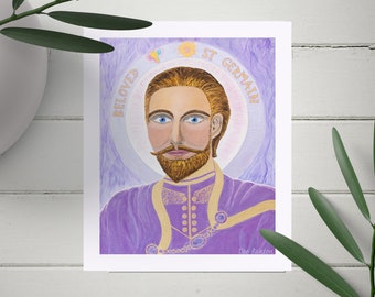 St Germain Art Print: Ascended Master Altar Decor (5x6")